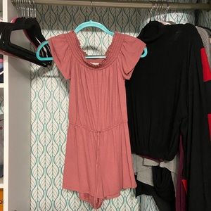 Rust Off the shoulder romper